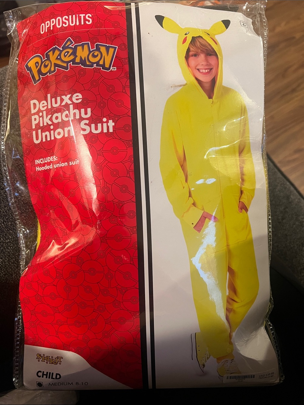 OppoSuits Yellow Pikachu Kids One-Piece Footie
